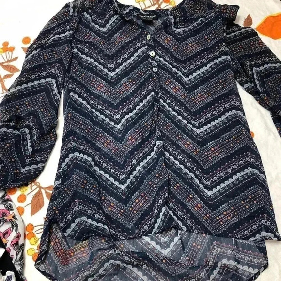 About a Girl Top Tunic Los Angleles Size M - Picture 2 of 4